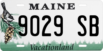 ME license plate 9029SB