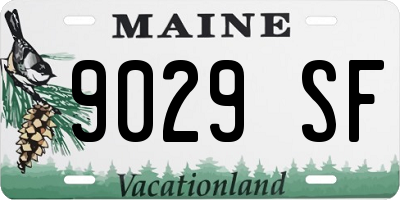 ME license plate 9029SF