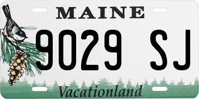 ME license plate 9029SJ