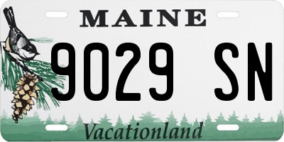 ME license plate 9029SN