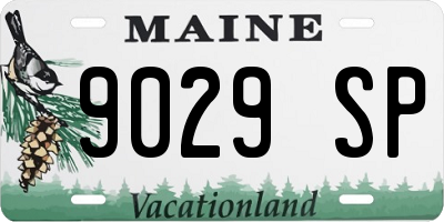 ME license plate 9029SP