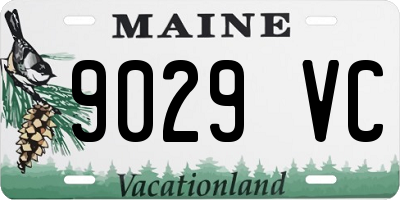 ME license plate 9029VC