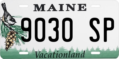 ME license plate 9030SP