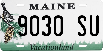 ME license plate 9030SU