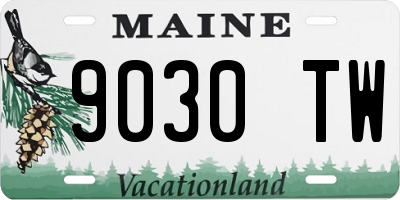 ME license plate 9030TW