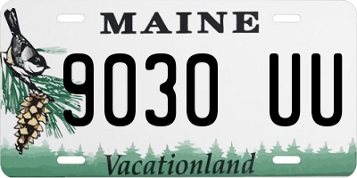 ME license plate 9030UU