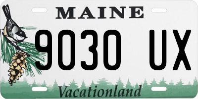 ME license plate 9030UX