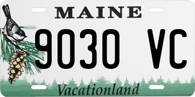 ME license plate 9030VC