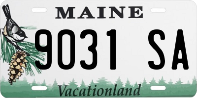 ME license plate 9031SA