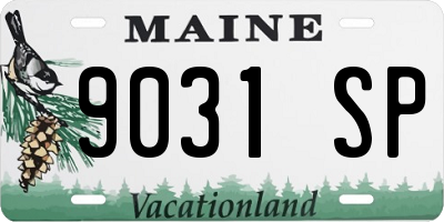 ME license plate 9031SP