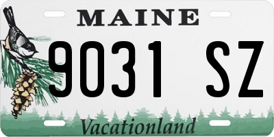 ME license plate 9031SZ