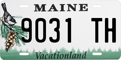 ME license plate 9031TH