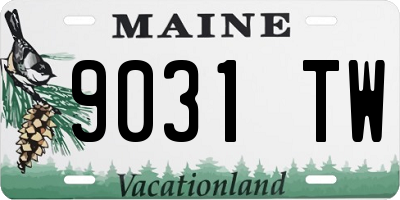 ME license plate 9031TW