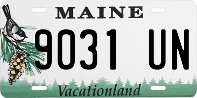 ME license plate 9031UN