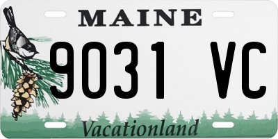 ME license plate 9031VC