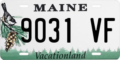 ME license plate 9031VF