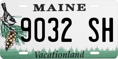 ME license plate 9032SH