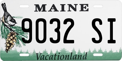 ME license plate 9032SI
