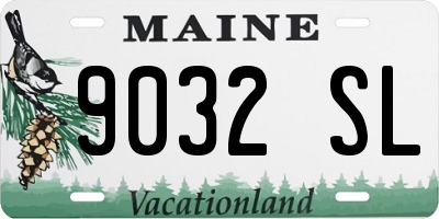 ME license plate 9032SL