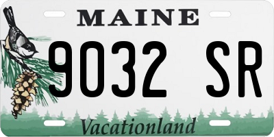 ME license plate 9032SR