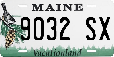 ME license plate 9032SX