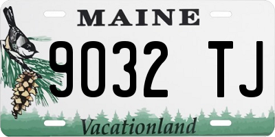 ME license plate 9032TJ