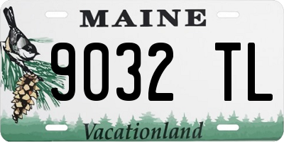 ME license plate 9032TL