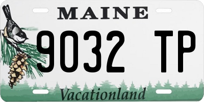 ME license plate 9032TP