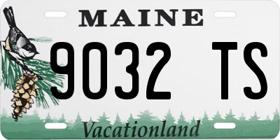 ME license plate 9032TS