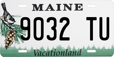 ME license plate 9032TU