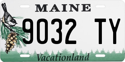 ME license plate 9032TY