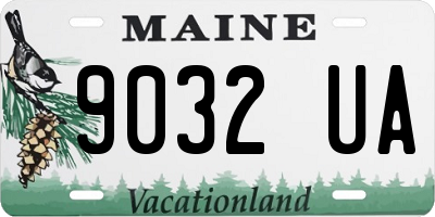 ME license plate 9032UA