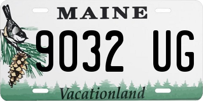 ME license plate 9032UG