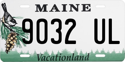 ME license plate 9032UL