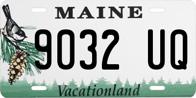 ME license plate 9032UQ