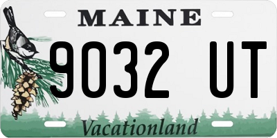ME license plate 9032UT