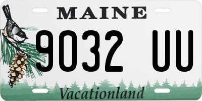 ME license plate 9032UU