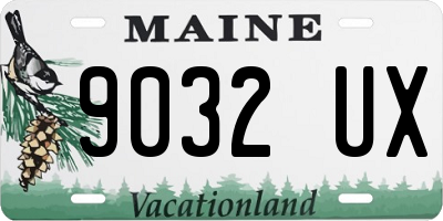 ME license plate 9032UX