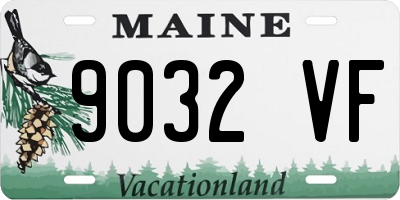 ME license plate 9032VF