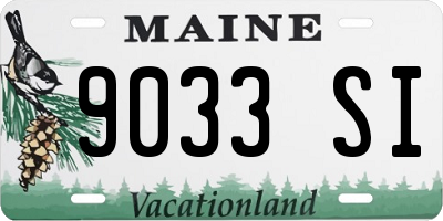 ME license plate 9033SI