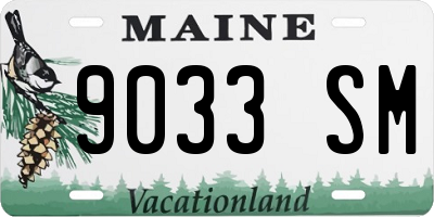 ME license plate 9033SM