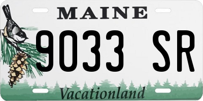 ME license plate 9033SR