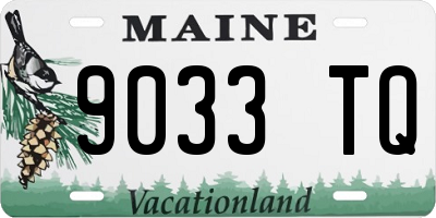 ME license plate 9033TQ