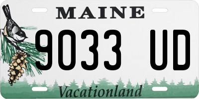 ME license plate 9033UD