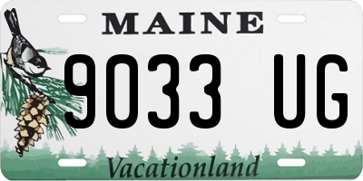 ME license plate 9033UG
