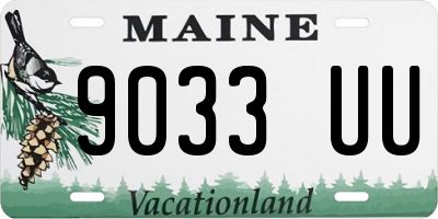 ME license plate 9033UU