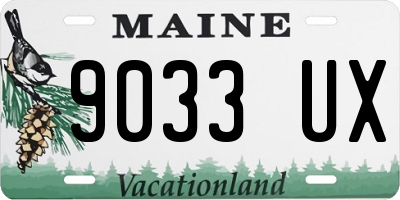 ME license plate 9033UX
