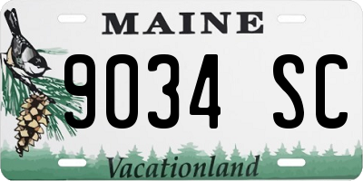 ME license plate 9034SC