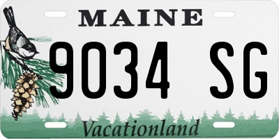 ME license plate 9034SG
