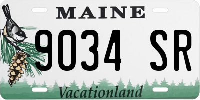 ME license plate 9034SR